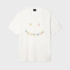 Ps By Paul Smith Ecru Casual-fit 'happy' T-shirt White In White
