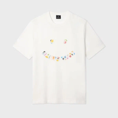 Ps By Paul Smith Ecru Casual-fit 'happy' T-shirt White