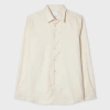 Ps By Paul Smith Ecru Cotton And Wool-blend Flannel Shirt In White