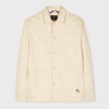 Ps By Paul Smith Ecru Cotton-linen 'broad Stripe Zebra' Work Jacket White In White