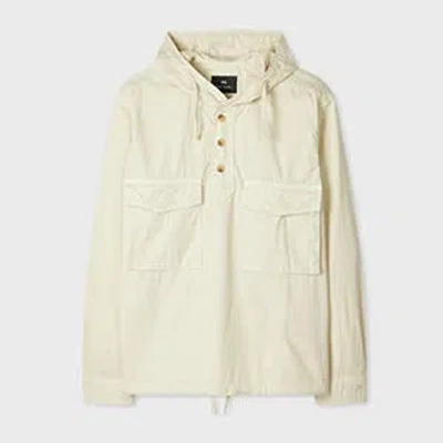 Ps By Paul Smith Ecru Cotton Popover Jacket White In Neutral