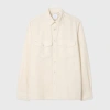 Ps By Paul Smith Ecru Lyocell-cotton Patch-pocket Shirt White In White