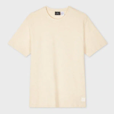 Ps By Paul Smith Ecru Marl Cotton-linen T-shirt White