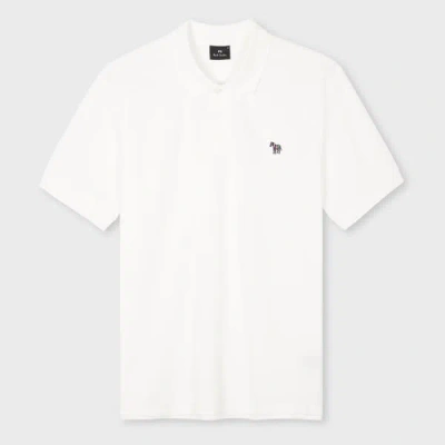 Ps By Paul Smith Ecru Organic Cotton Zebra Polo Shirt White