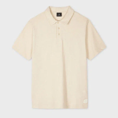 Ps By Paul Smith Ecru Regular-fit Linen-blend Polo Shirt White