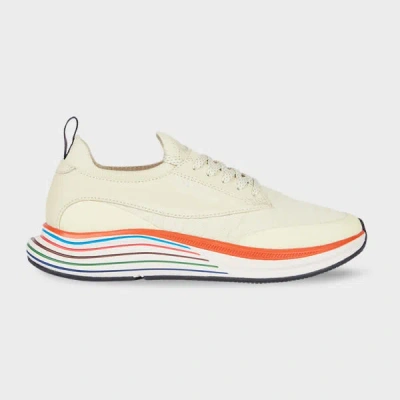 Ps By Paul Smith Paul Smith Chunky Logo Sneakers With Stripe Sole In White