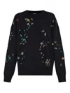 Ps By Paul Smith Sweatshirt With Floral Embroidery In Black