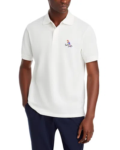 Ps By Paul Smith Embroidered Logo Polo In White