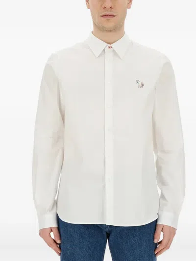 PS BY PAUL SMITH EMBROIDERED-LOGO SHIRT