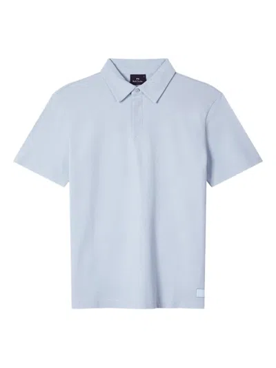 Ps By Paul Smith Embroidered Polo Shirt In Blue