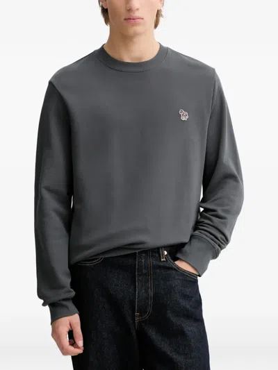 Ps By Paul Smith Embroidered Zebra Sweatshirt In Gray