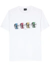 PS BY PAUL SMITH FACES PRINT COTTON T-SHIRT