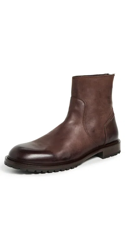 Ps By Paul Smith Falk Leather Chelsea Boots Chocolate In Brown