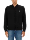 Ps By Paul Smith Ps Paul Smith Bomber-style Zip Sweatshirt In Black