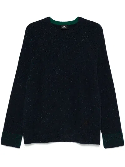 Ps By Paul Smith Fine-knit Jumper In Blue