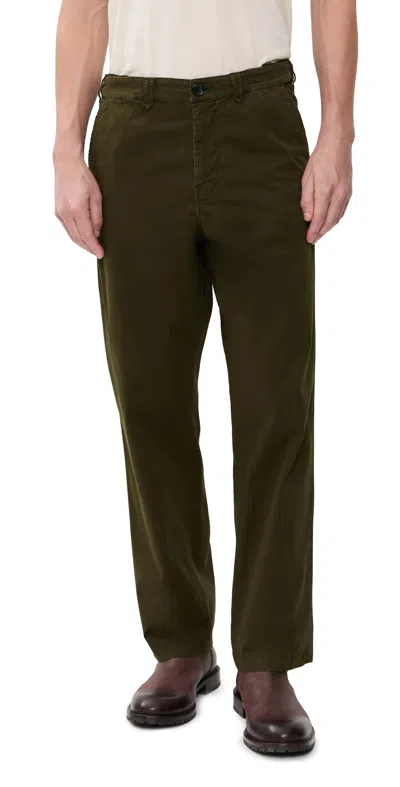 Ps By Paul Smith Flex Waist Trousers Dark Green In White