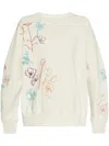 Ps By Paul Smith Ps Paul Smith Floral Embroidered Crewneck Sweatshirt In White