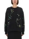 Ps By Paul Smith Ps Paul Smith Embroidered Cotton Sweatshirt In Black