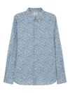 Ps By Paul Smith Floral-print Shirt In Blue