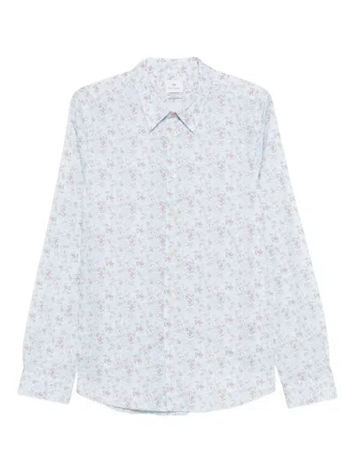 Ps By Paul Smith Floral-print Shirt In White