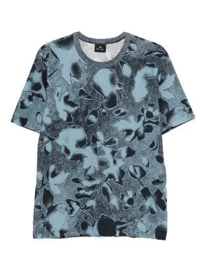 Ps By Paul Smith Ps Paul Smith Organic Cotton Printed T-shirt In Black