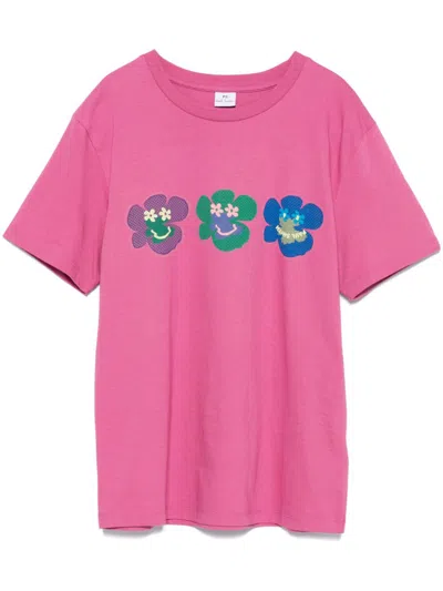 PS BY PAUL SMITH FLORAL-PRINT T-SHIRT