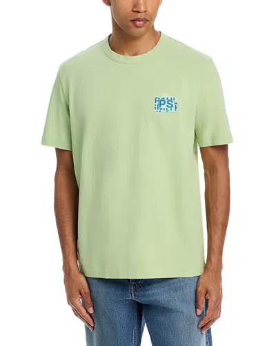 Ps By Paul Smith Floral Shears Logo Graphic T-shirt In Green