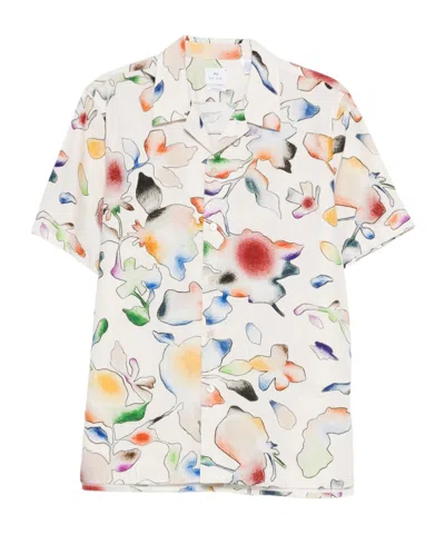 Ps By Paul Smith Paul Smith Floral Print Short Sleeved Casual Fit Button Down Shirt In Multi