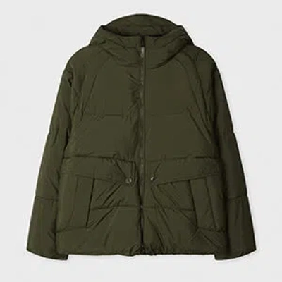 Ps By Paul Smith Forest Green Down Hooded Puffer Coat