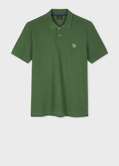 Ps By Paul Smith Forest Green Organic Cotton Zebra Polo Shirt