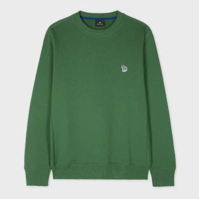 Ps By Paul Smith Forest Green Zebra Logo Organic Cotton Sweatshirt