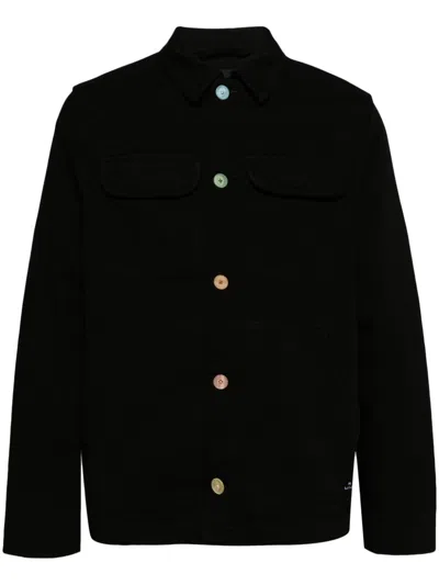Ps By Paul Smith Garment Dyed Chore Jacket In 黑色