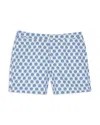 Ps By Paul Smith Geometric Print 7 Swim Shorts In Blue