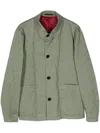 Ps By Paul Smith Patterned-jacquard Cotton Shirt Jacket In Verde