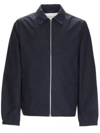 Ps By Paul Smith Minimalist Cotton-blend Zip-front Jacket In Black