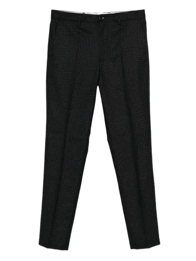 Ps By Paul Smith Gingham Check Trousers In Black