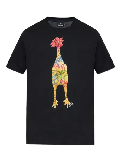 Ps By Paul Smith Graffiti Chicken-print T-shirt