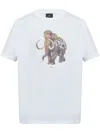 Ps By Paul Smith Ps Paul Smith Graffiti Mammoth Cotton T-shirt In White