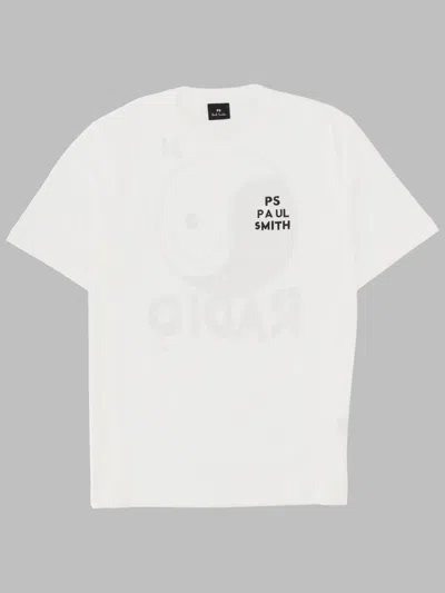 Ps By Paul Smith Graphic Cotton T-shirt In White