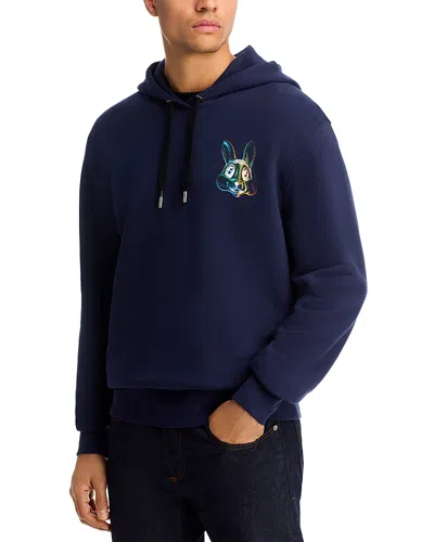 Ps By Paul Smith Graphic Hoodie In Blue