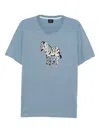 Ps By Paul Smith Graphic-print Cotton T-shirt In Blue
