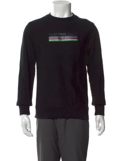 Pre-owned Ps By Paul Smith Graphic Print Crew Neck Sweatshirt In Black