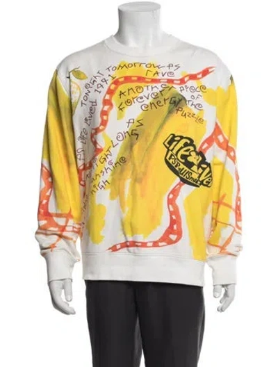 Pre-owned Ps By Paul Smith Graphic Print Crew Neck Sweatshirt In Yellow