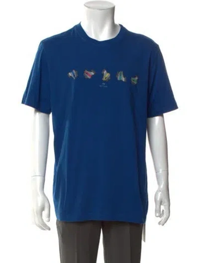 Pre-owned Ps By Paul Smith Graphic Print Crew Neck T-shirt In Blue