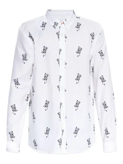 Ps By Paul Smith Graphic-print Shirt In White