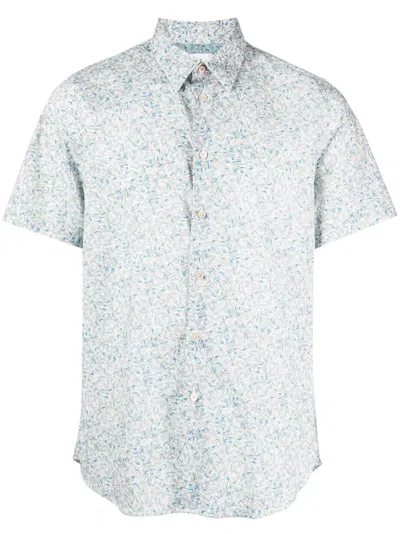 PS BY PAUL SMITH GRAPHIC-PRINT STRETCH-COTTON SHIRT