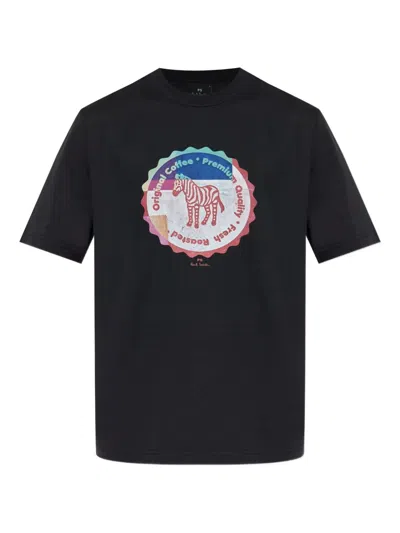 Ps By Paul Smith Graphic-print T-shirt In Black