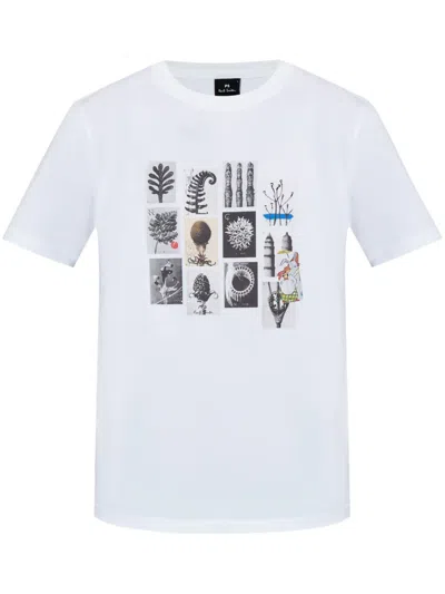Ps By Paul Smith Graphic-print T-shirt In Weiss