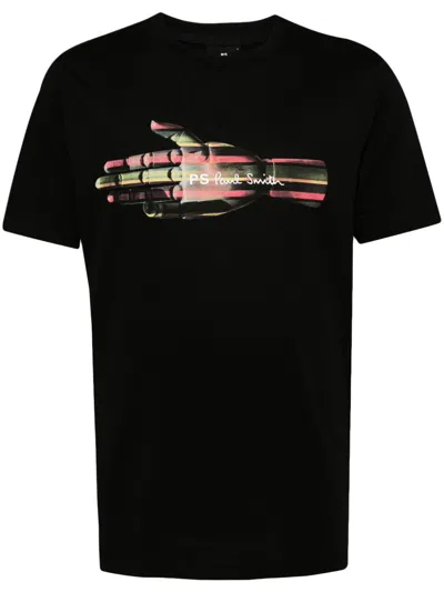 Ps By Paul Smith Graphic-printed T-shirt In Black
