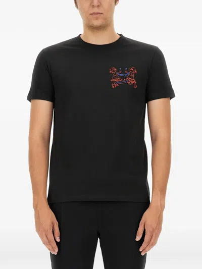 Ps By Paul Smith Ps Paul Smith Graphic Printed Crewneck T-shirt In Black